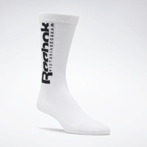 Reebok VB Basketball Socken Damen - Weiß - DE 709-QEI